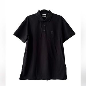 Burberry NEW logo black eddie pique monogram cotton polo short sleeve shirt xxl